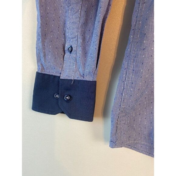 Sondergaard Men's Blue Collared Button Dress Shirt Fitted Size 41 16/32 - Picture 3 of 12